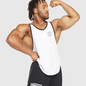 Online Gymshark Legacy Ringer Stringer White/Black