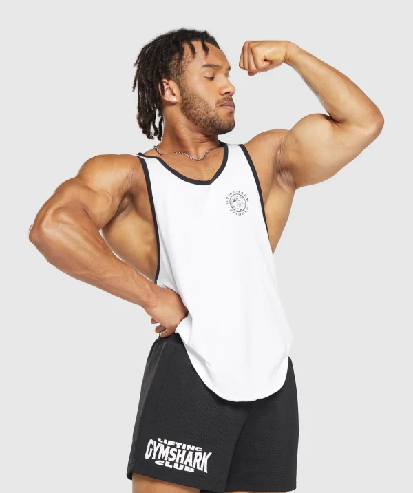 Online Gymshark Legacy Ringer Stringer White/Black