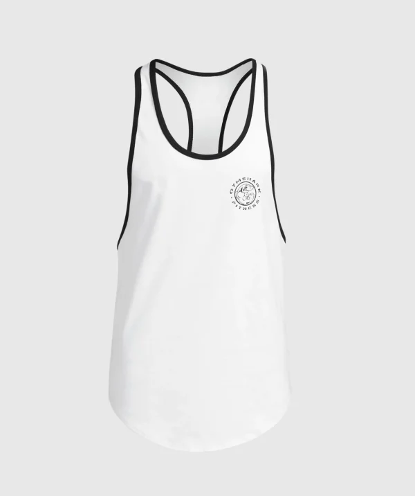 Online Gymshark Legacy Ringer Stringer White/Black