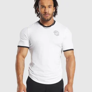 Outlet Gymshark Legacy Ringer T-Shirt White/Black