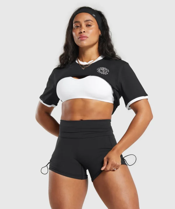 Outlet Gymshark Legacy Ringer T-Shirt Black/White