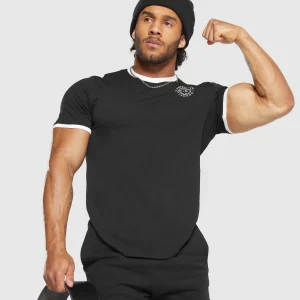 Outlet Gymshark Legacy Ringer T-Shirt Black/White