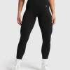 Hot Gymshark Lift Seamless Leggings Black/BlackMarl