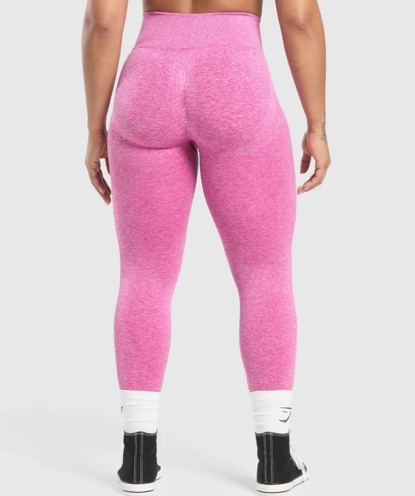 Fashion Gymshark Lift Seamless Leggings WinningPink/WhiteMarl