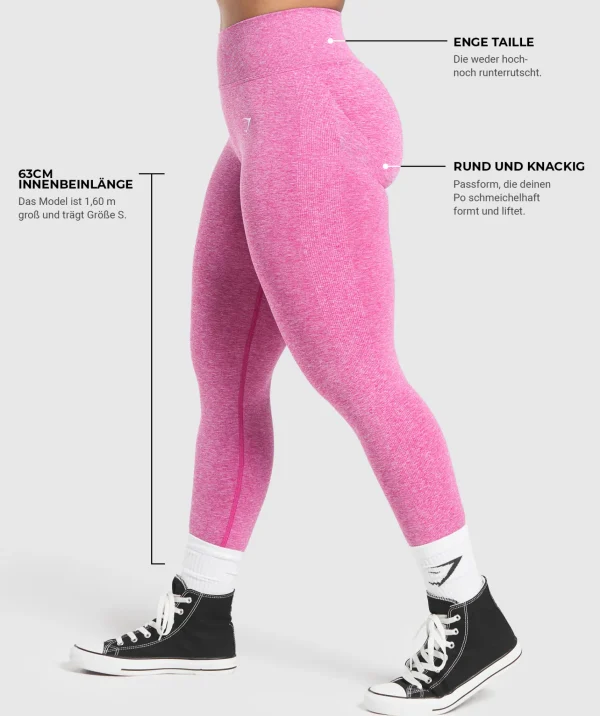 Fashion Gymshark Lift Seamless Leggings WinningPink/WhiteMarl