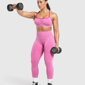 Fashion Gymshark Lift Seamless Leggings WinningPink/WhiteMarl