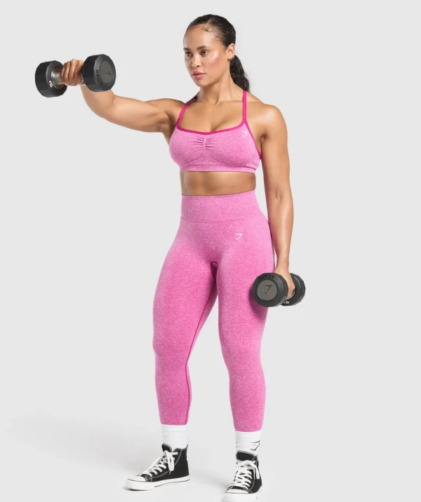 Fashion Gymshark Lift Seamless Leggings WinningPink/WhiteMarl