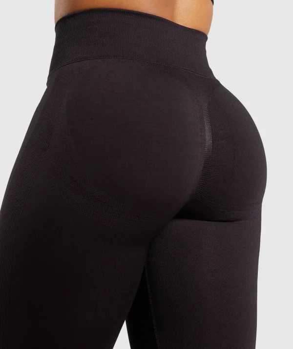 Clearance Gymshark Lift Seamless Leggings DepthPurple/BlackMarl