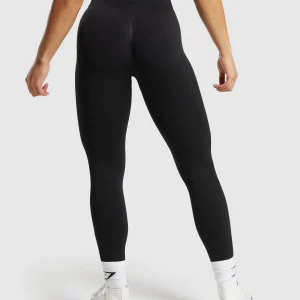 Hot Gymshark Lift Seamless Leggings Black/BlackMarl