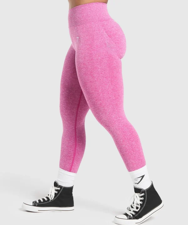 Fashion Gymshark Lift Seamless Leggings WinningPink/WhiteMarl