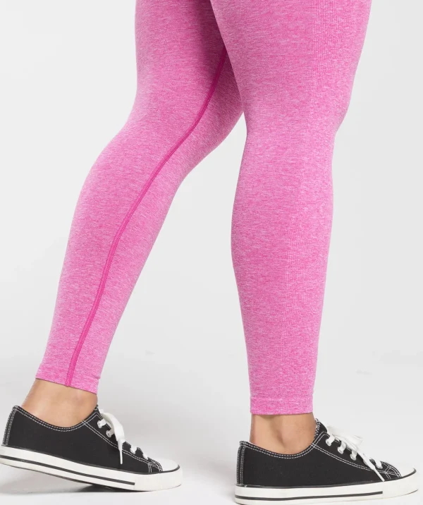 Fashion Gymshark Lift Seamless Leggings WinningPink/WhiteMarl