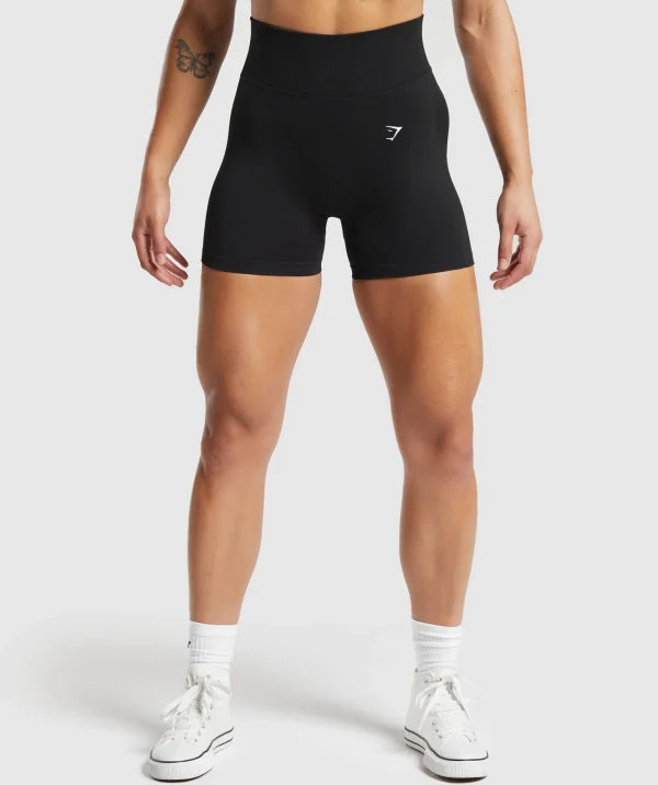 Discount Gymshark Lift Seamless Shorts Black/BlackMarl