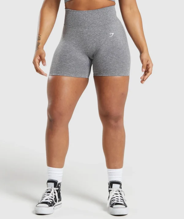 Online Gymshark Lift Seamless Shorts BrushedGrey/WhiteMarl