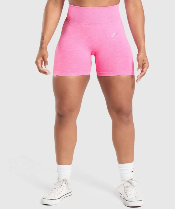 Outlet Gymshark Lift Seamless Shorts PhysicalPink/WhiteMarl