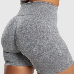 Online Gymshark Lift Seamless Shorts BrushedGrey/WhiteMarl