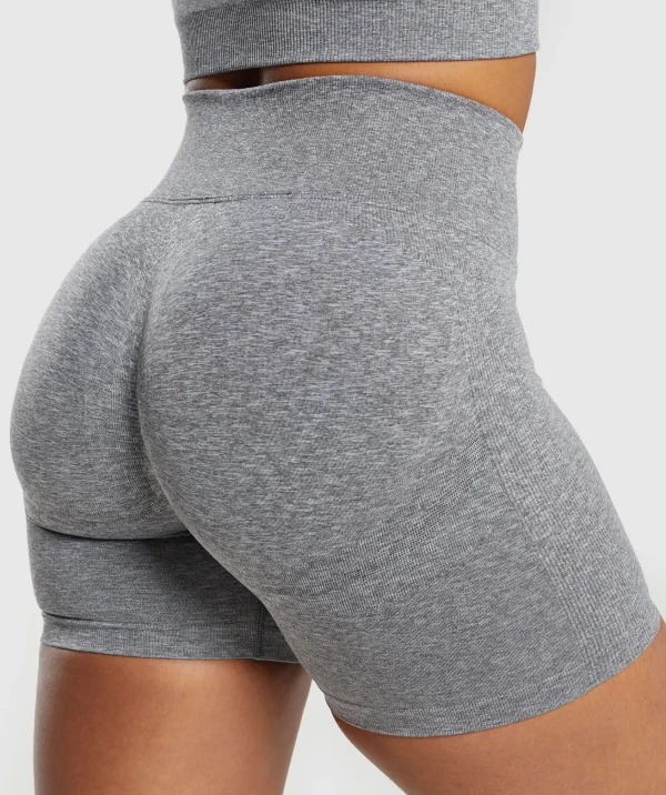 Online Gymshark Lift Seamless Shorts BrushedGrey/WhiteMarl