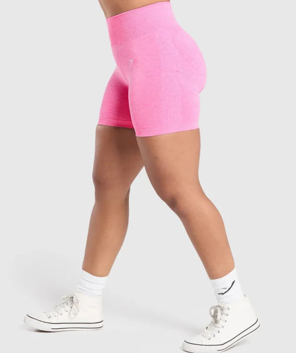 Outlet Gymshark Lift Seamless Shorts PhysicalPink/WhiteMarl