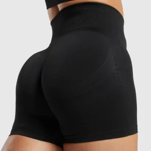 Discount Gymshark Lift Seamless Shorts Black/BlackMarl