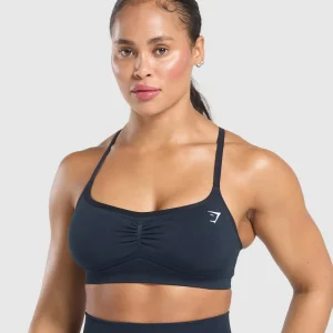 Outlet Gymshark Lift Seamless Sports Bra MidnightBlue/BlackMarl