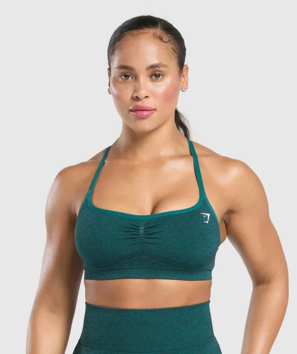 Outlet Gymshark Lift Seamless Sports Bra FunctionalTeal/BlackMarl