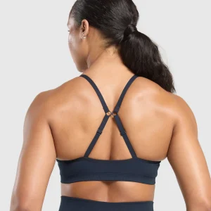 Outlet Gymshark Lift Seamless Sports Bra MidnightBlue/BlackMarl