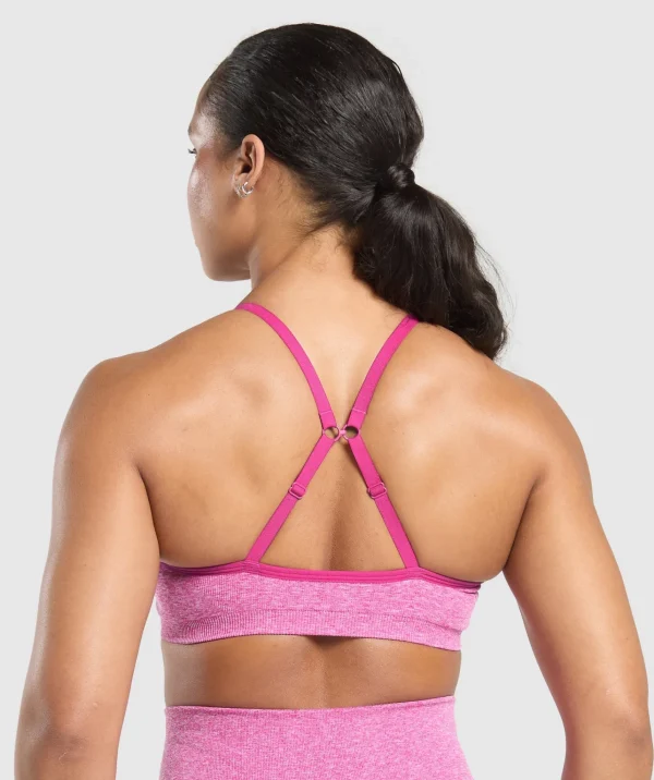 Fashion Gymshark Lift Seamless Sports Bra WinningPink/WhiteMarl