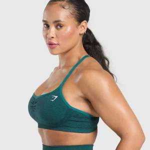 Outlet Gymshark Lift Seamless Sports Bra FunctionalTeal/BlackMarl