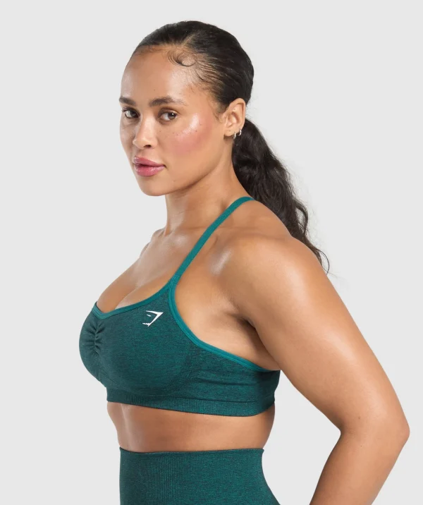 Outlet Gymshark Lift Seamless Sports Bra FunctionalTeal/BlackMarl