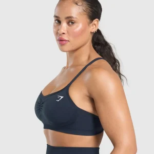 Outlet Gymshark Lift Seamless Sports Bra MidnightBlue/BlackMarl