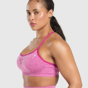 Fashion Gymshark Lift Seamless Sports Bra WinningPink/WhiteMarl