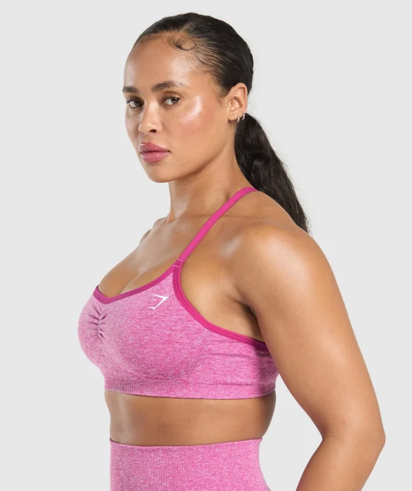 Fashion Gymshark Lift Seamless Sports Bra WinningPink/WhiteMarl