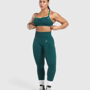 Outlet Gymshark Lift Seamless Sports Bra FunctionalTeal/BlackMarl