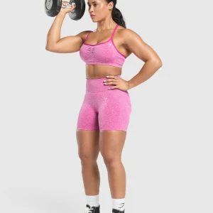 Fashion Gymshark Lift Seamless Sports Bra WinningPink/WhiteMarl