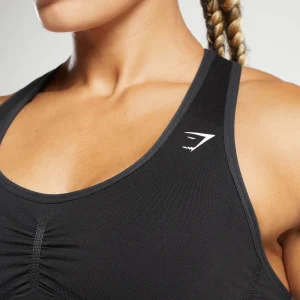 Fashion Gymshark Lift Seamless Sports Bra Black/BlackMarl