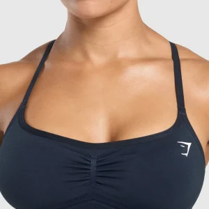 Outlet Gymshark Lift Seamless Sports Bra MidnightBlue/BlackMarl