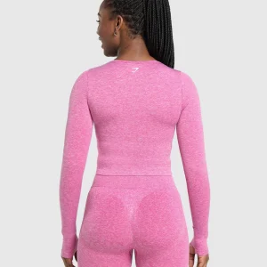 Online Gymshark Lift Seamless Zip Up Jacket WinningPink/WhiteMarl