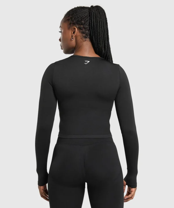 Sale Gymshark Lift Seamless Zip Up Jacket Black/BlackMarl