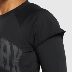 Best Gymshark Lifting 2 In 1 Long Sleeve Crop Top Black