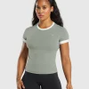 Sale Gymshark Lifting Baby T-Shirt UnitGreen/White