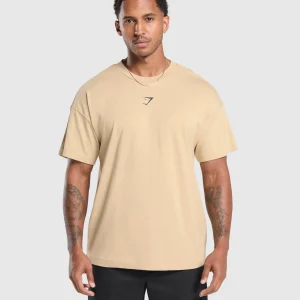 Online Gymshark Lifting Club Apparel Graphic T-Shirt VanillaBeige