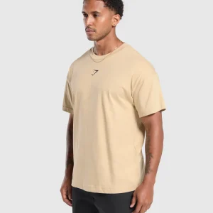 Online Gymshark Lifting Club Apparel Graphic T-Shirt VanillaBeige