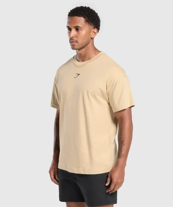 Online Gymshark Lifting Club Apparel Graphic T-Shirt VanillaBeige