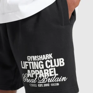 Clearance Gymshark Lifting Club Apparel Graphic Shorts Black