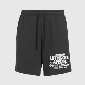 Clearance Gymshark Lifting Club Apparel Graphic Shorts Black