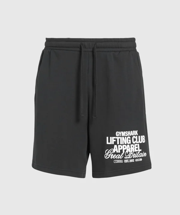 Clearance Gymshark Lifting Club Apparel Graphic Shorts Black