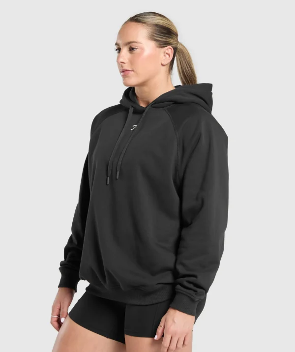 Sale Gymshark Lifting Club Graphic Brushed Hoodie Black