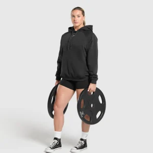 Sale Gymshark Lifting Club Graphic Brushed Hoodie Black