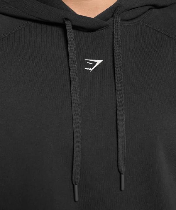 Sale Gymshark Lifting Club Graphic Brushed Hoodie Black