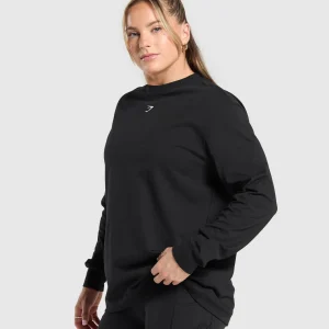 Fashion Gymshark Lifting Club Graphic Long Sleeve Top Black