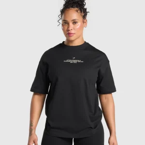 Outlet Gymshark Lifting Club Graphic T-Shirt Black